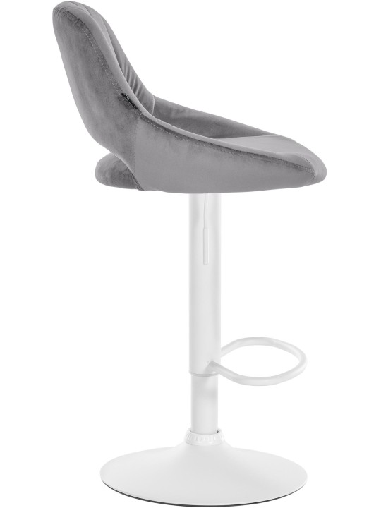 Set van 2 barkrukken Milet fluweel W, donkergrijs