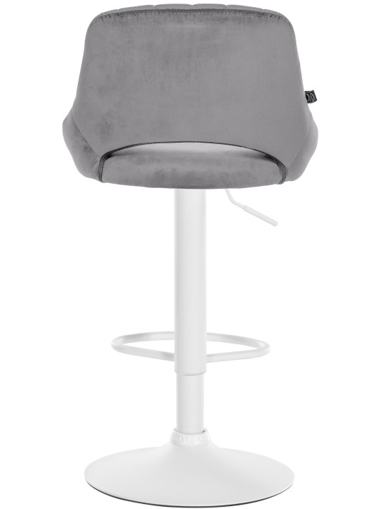 Set van 2 barkrukken Milet fluweel W, donkergrijs