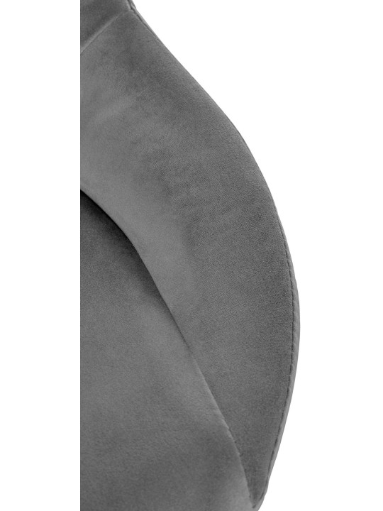 Set van 2 barkrukken Milet fluweel W, donkergrijs