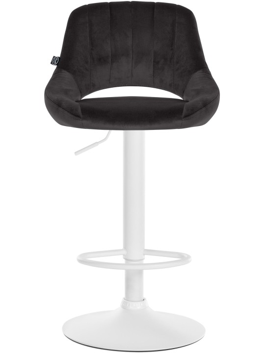 Set van 2 barkrukken Milet fluweel W, zwart