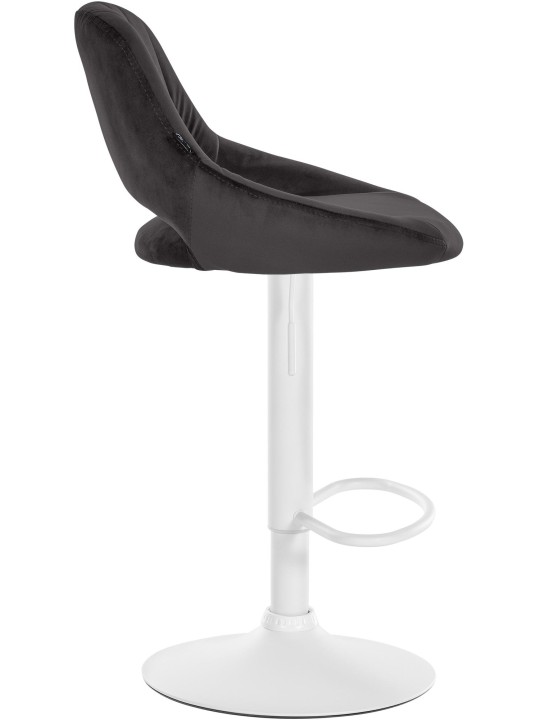 Set van 2 barkrukken Milet fluweel W, zwart