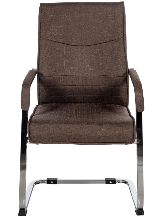 Set van 2 bezoekersstoelen Hobart stof, bruin