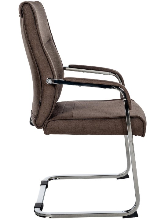 Set van 2 bezoekersstoelen Hobart stof, bruin