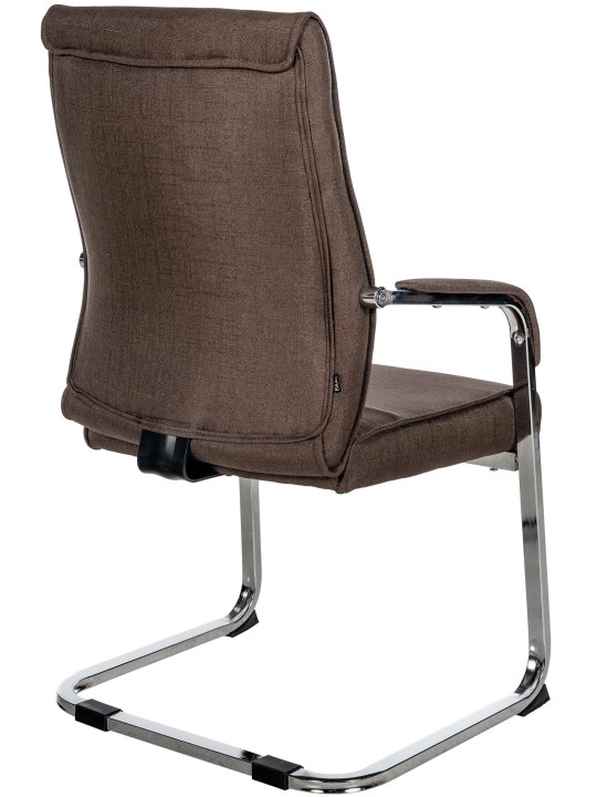 Set van 2 bezoekersstoelen Hobart stof, bruin