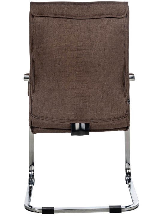 Set van 2 bezoekersstoelen Hobart stof, bruin