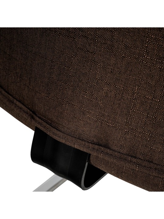 Set van 2 bezoekersstoelen Hobart stof, bruin