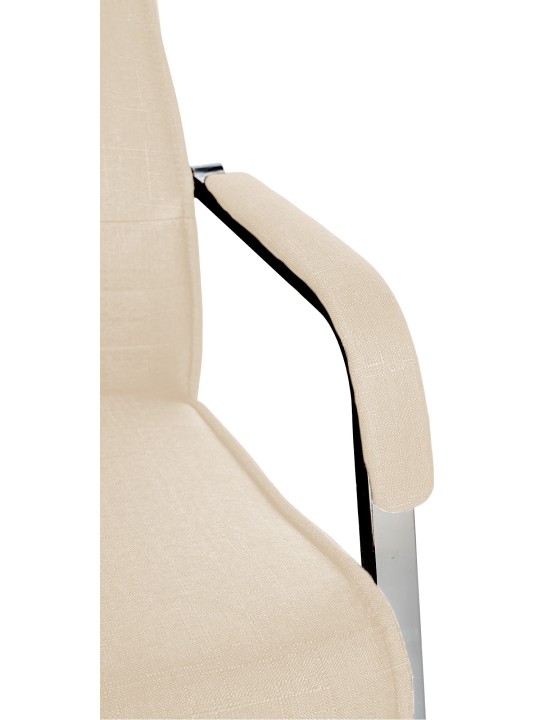 Set van 2 bezoekersstoelen Hobart stof, crème Set van 2 bezoekersstoelen Hobart stof, crème