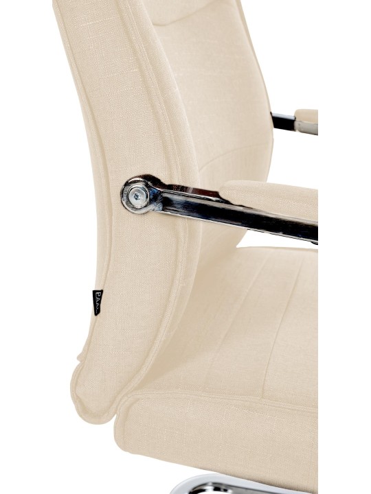 Set van 2 bezoekersstoelen Hobart stof, crème Set van 2 bezoekersstoelen Hobart stof, crème