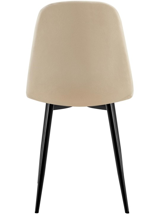 Baxter fluwelen eetkamerstoel, crème Baxter fluwelen eetkamerstoel, crème