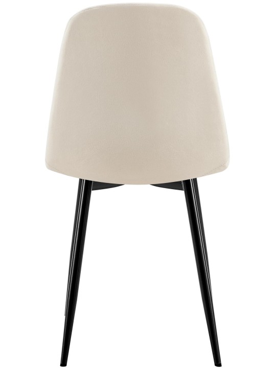 Baxter fluwelen eetkamerstoel, crèmewit Baxter fluwelen eetkamerstoel, crèmewit