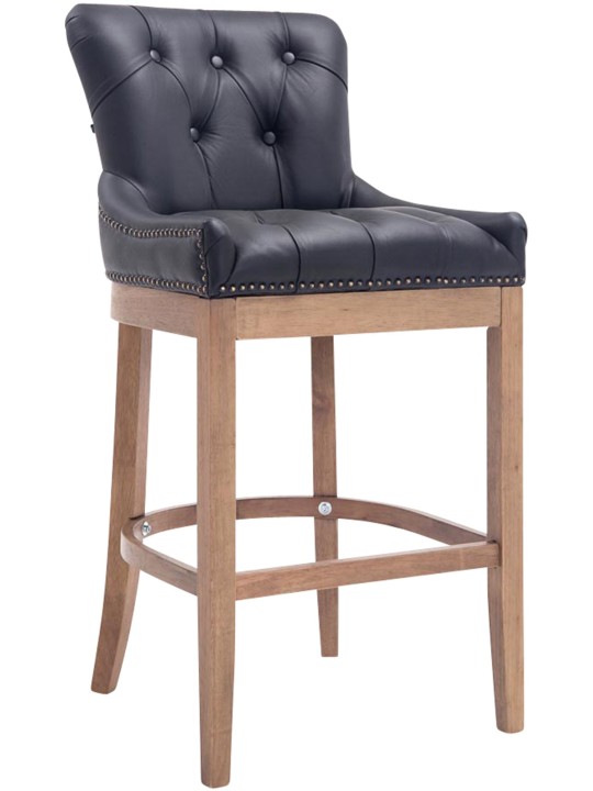 Barkruk Lakewood echt leer, antiek licht, zwart Barkruk Lakewood echt leer, antiek licht, zwart