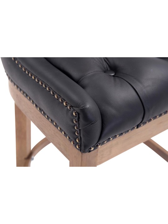 Barkruk Lakewood echt leer, antiek licht, zwart Barkruk Lakewood echt leer, antiek licht, zwart