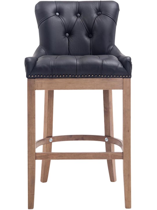 Barkruk Lakewood echt leer, antiek licht, zwart Barkruk Lakewood echt leer, antiek licht, zwart