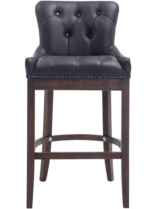 Barkruk Lakewood echt leer, antiek, zwart Barkruk Lakewood echt leer, antiek, zwart