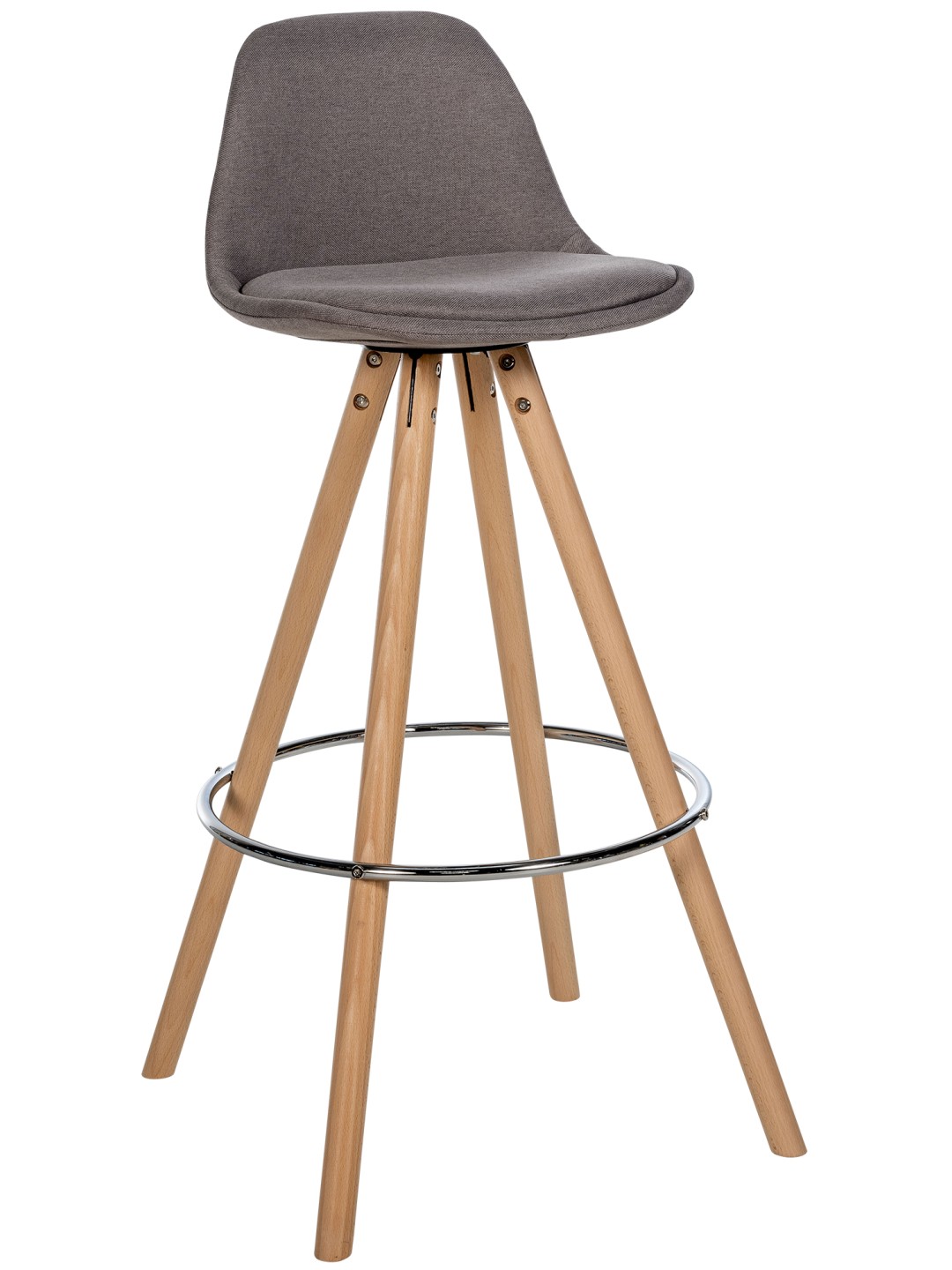 Barkruk Corbin stof rond naturel, taupe