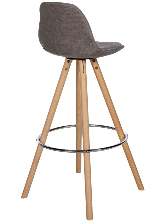 Barkruk Corbin stof rond naturel, taupe Barkruk Corbin stof rond naturel, taupe