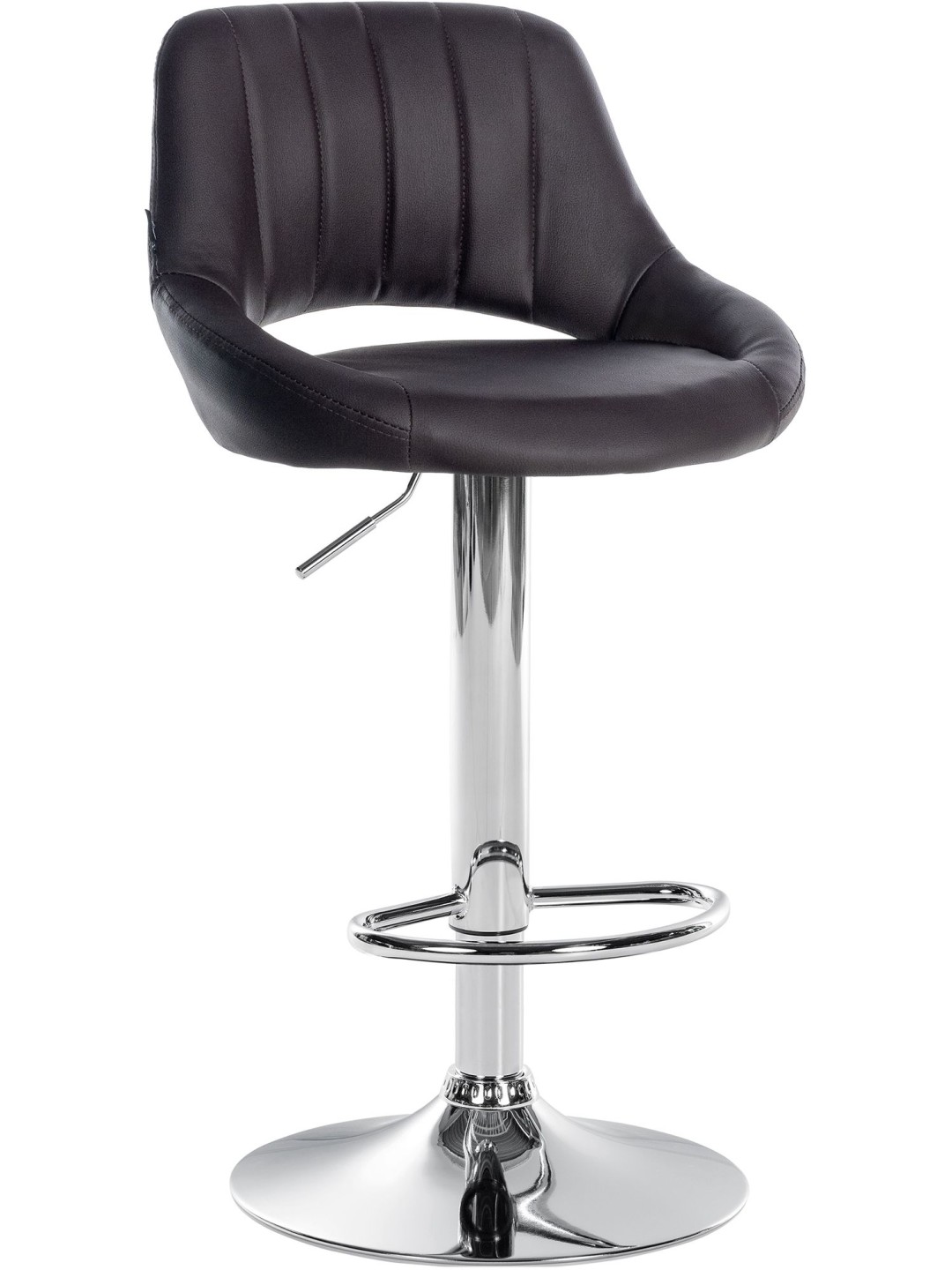 Barkruk Milet kunstleer chroom, bruin