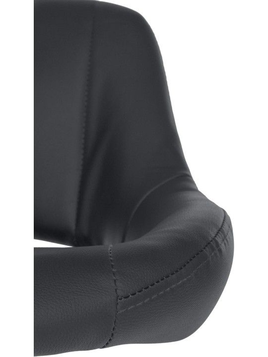 Barkruk Milet kunstleer chroom, zwart