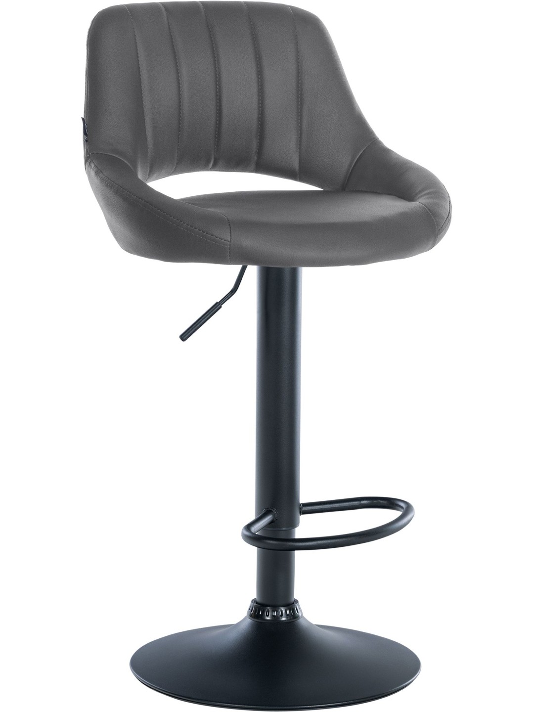 Barkruk Milet kunstleer, grijs