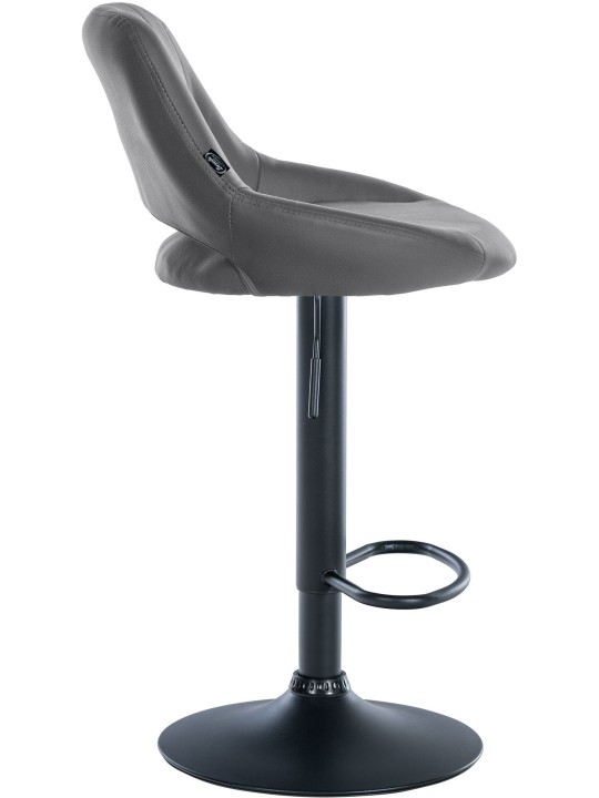 Barkruk Milet kunstleer, grijs