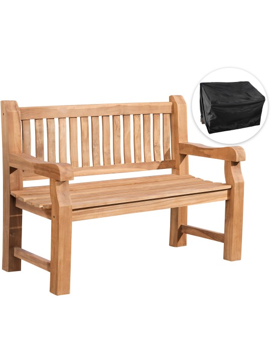 Teakhouten bank Jackson 120 cm met deksel, teak Teakhouten bank Jackson 120 cm met deksel, teak