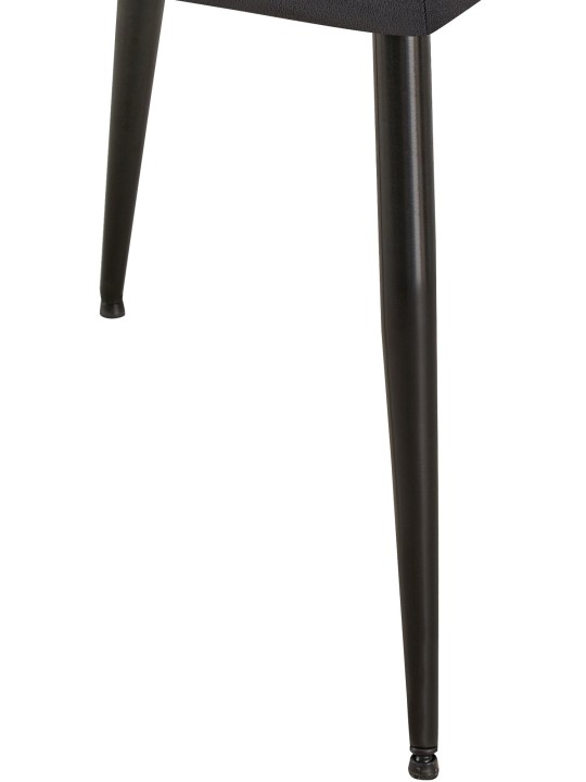 Bezoekersstoel Emia fluweel, zwart