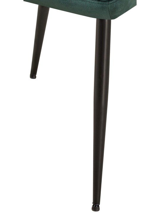 Bezoekersstoel Emia fluweel, groen Bezoekersstoel Emia fluweel, groen