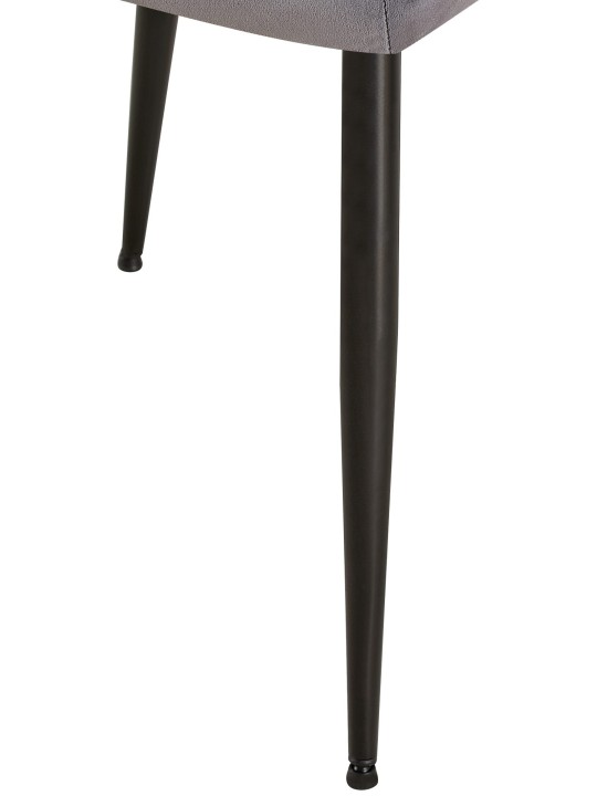 Bezoekersstoel Emia fluweel, grijs Bezoekersstoel Emia fluweel, grijs