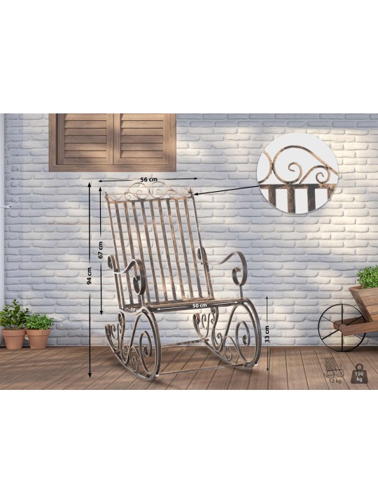 Schommelstoel Smilla, brons Schommelstoel Smilla, brons