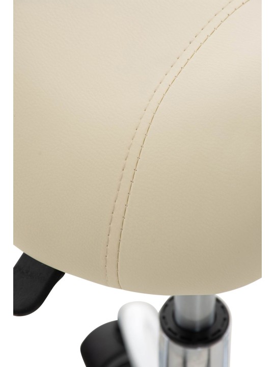 Set van 2 werkkrukken Reno kunstleer, crème