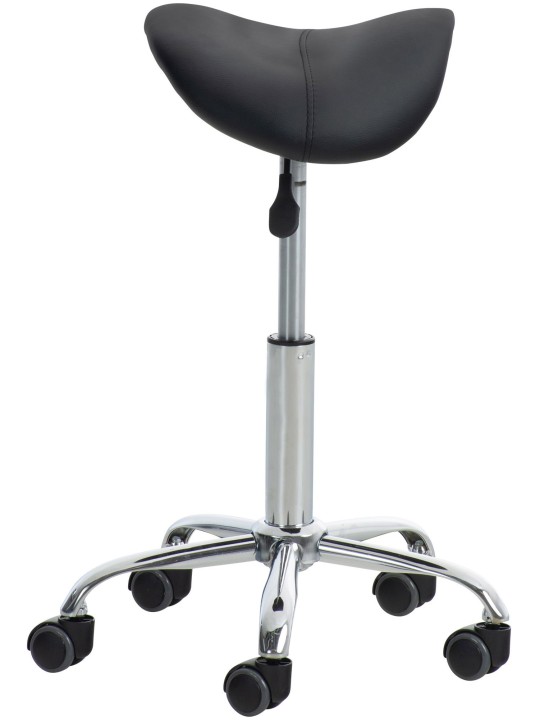 Set van 2 werkkrukken Reno kunstleer, zwart