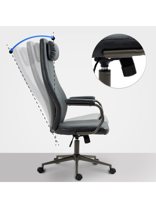 Bureaustoel Pocatello, antiek zwart