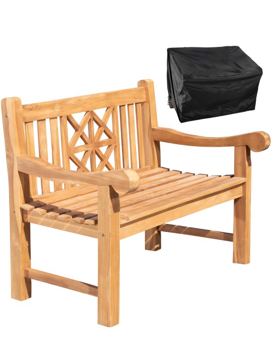 Teakhouten bank Florida 120 cm met deksel, teak Teakhouten bank Florida 120 cm met deksel, teak