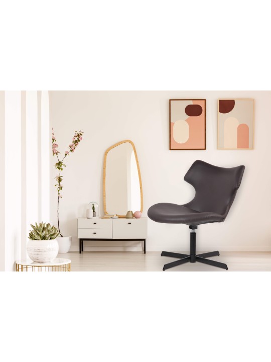 Ligstoel Welland kunstleer, bruin