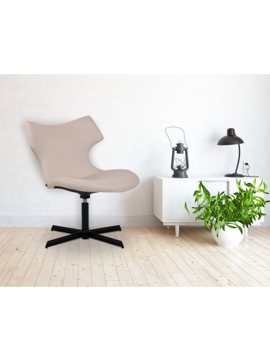 Ligstoel Welland kunstleer, crème