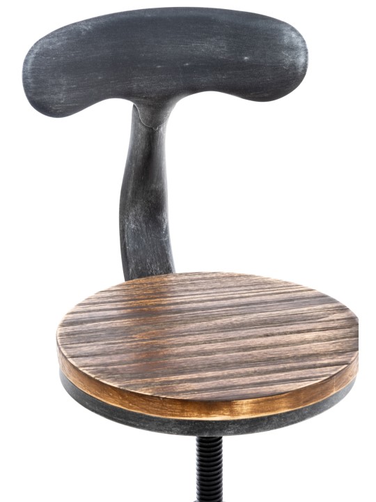 Set van 2 barkrukken Hanam, antiek zilver