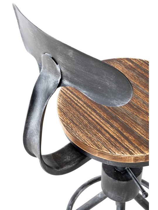 Set van 2 barkrukken Hanam, antiek zilver