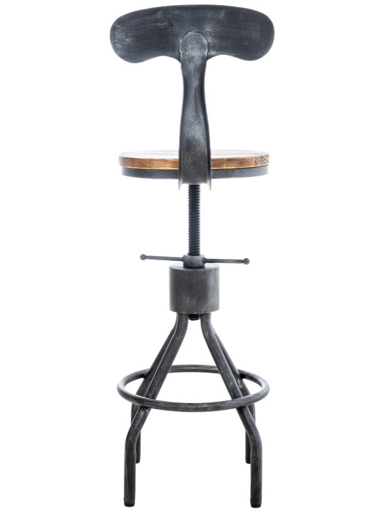 Set van 2 barkrukken Hanam, antiek zilver