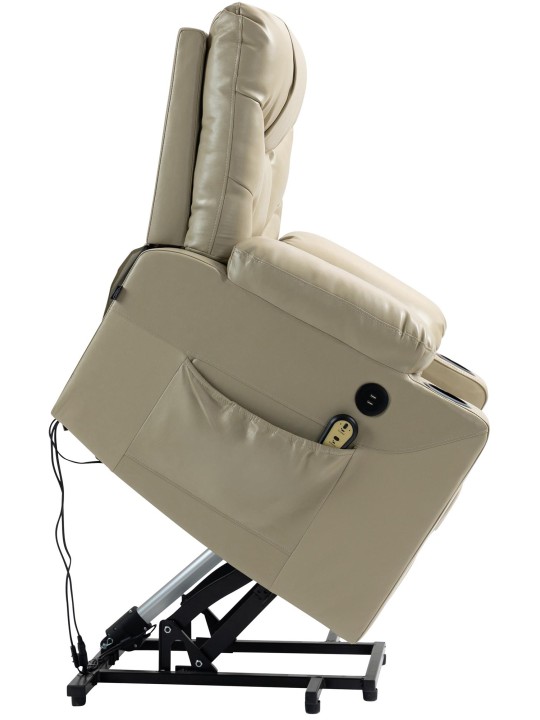 Fauteuil Andover kunstleer, crème