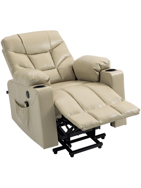 Fauteuil Andover kunstleer, crème