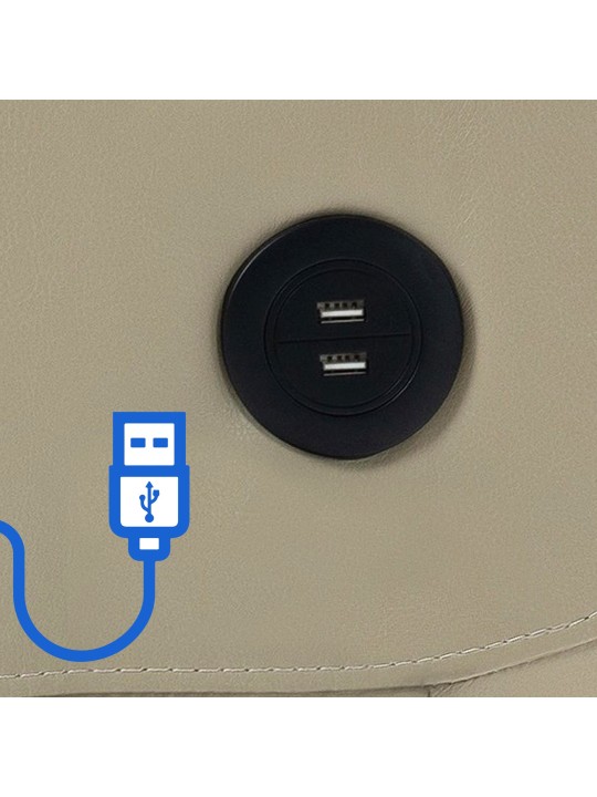 Fauteuil Andover kunstleer, crème