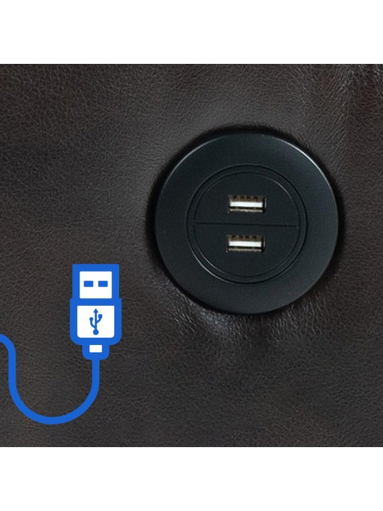 Fauteuil Andover kunstleer, bruin