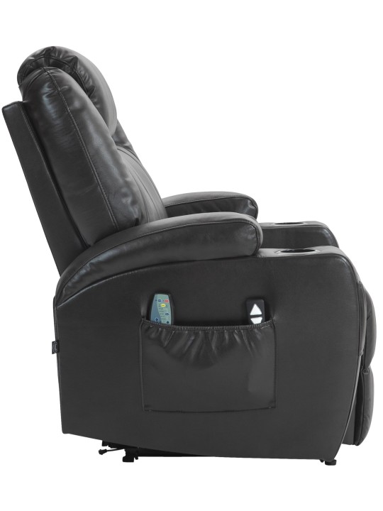 Hepler fauteuil met massagefunctie kunstleer, bruin