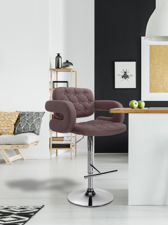 Barkruk Dublin FABRIC C, bruin