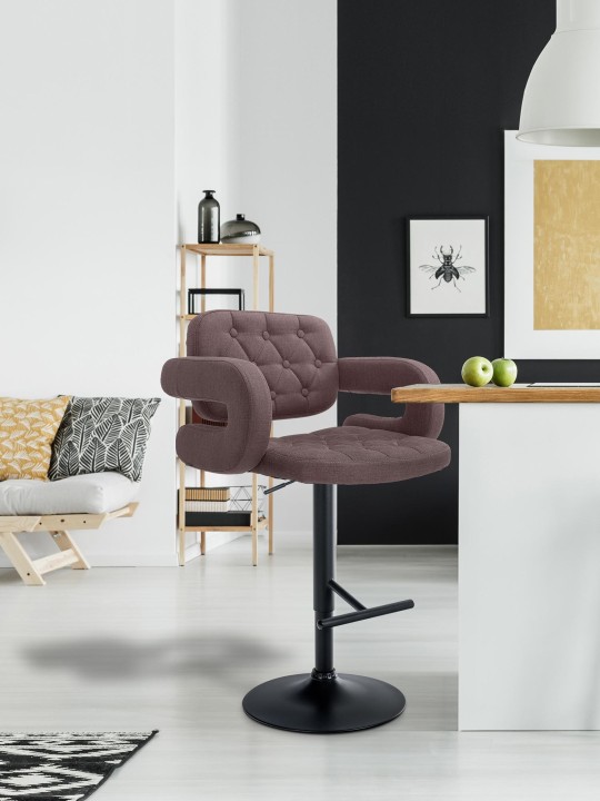 Barkruk Dublin STOF, bruin