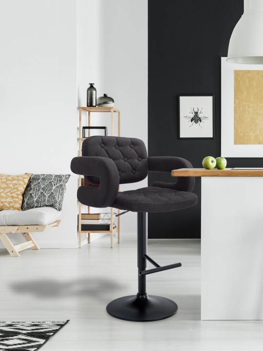 Barkruk Dublin STOF, zwart Barkruk Dublin STOF, zwart