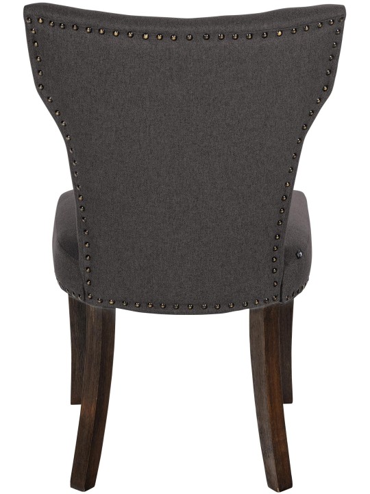 Eetkamerstoel Zadar stof antiek-donker, donkergrijs