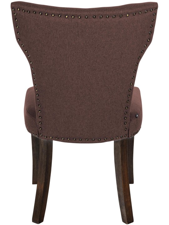 Eetkamerstoel Zadar stof antiek-donker, bruin