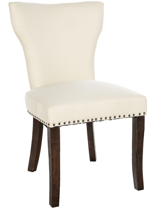 Eetkamerstoel Zadar stof antiek-donker, crème