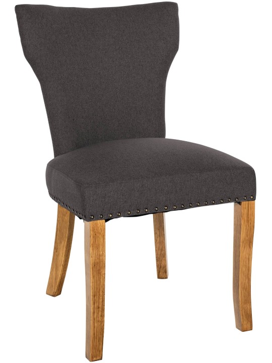 Eetkamerstoel Zadar stof antiek-licht, donkergrijs